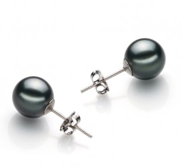 Cercei Jade cu Perle Negre Tahitiene Calitatea AAA 9-10 mm